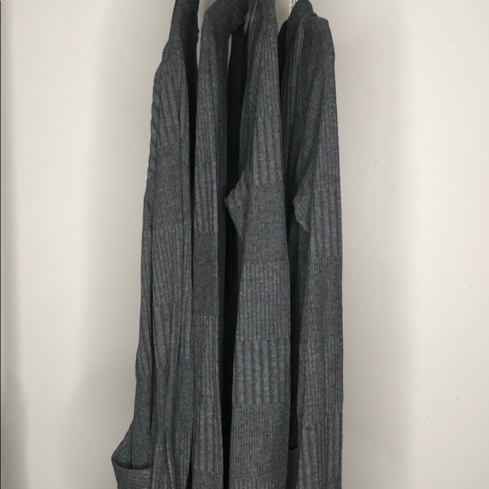 CHARCOAL KNIT CARDIGAN - Picture 4 of 9